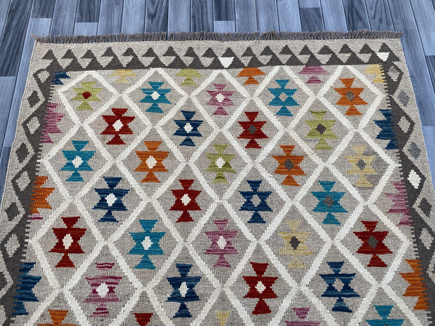 Handmade Afghan Kilim Rug |195 CM x 151 CM KAS#93