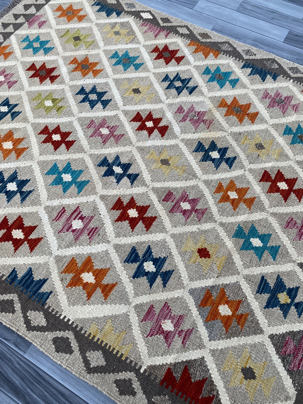 Handmade Afghan Kilim Rug |195 CM x 151 CM KAS#93