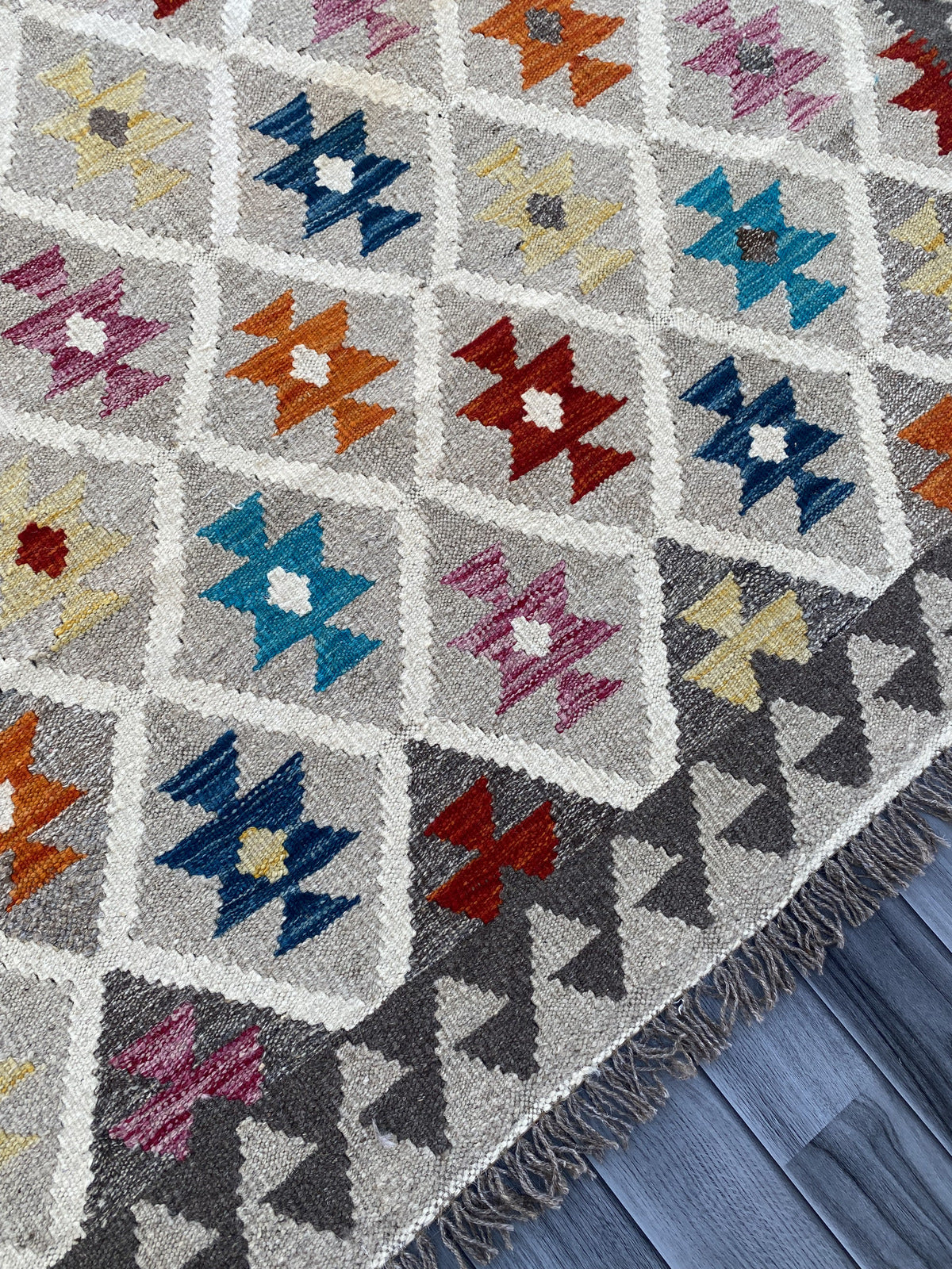 Handmade Afghan Kilim Rug |195 CM x 151 CM KAS#93