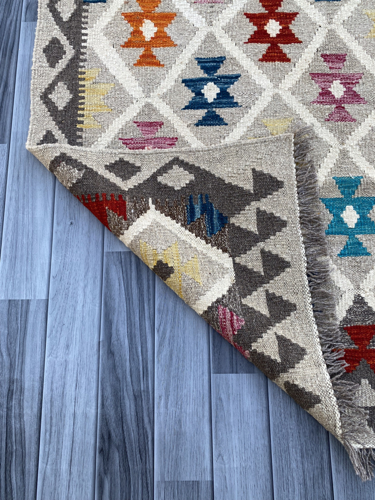 Handmade Afghan Kilim Rug |195 CM x 151 CM KAS#93