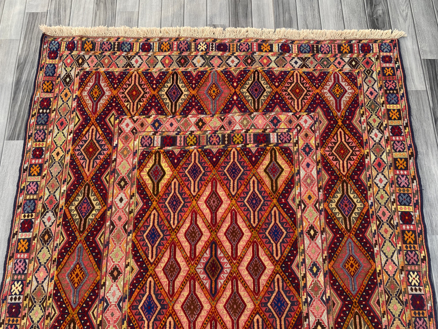 Handmade Afghan Fine Quality Meshwani Rug-#KAS 972