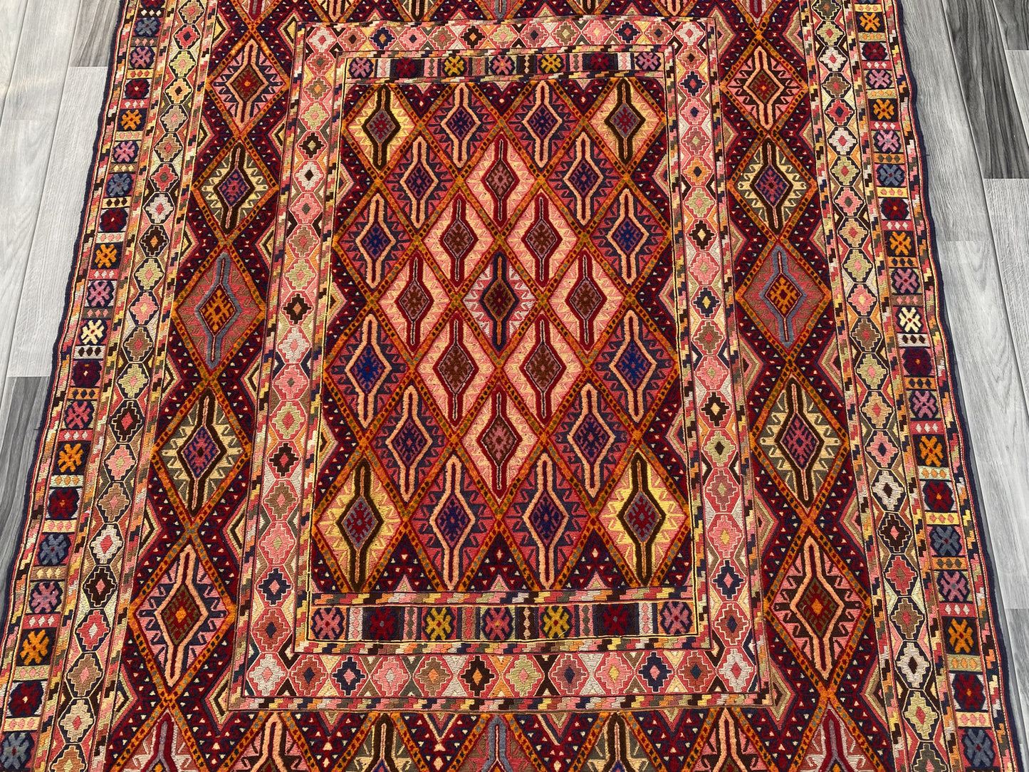 Handmade Afghan Fine Quality Meshwani Rug-#KAS 972