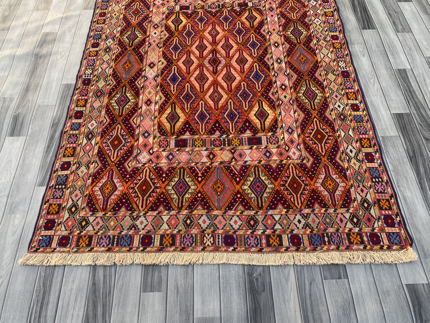Handmade Afghan Fine Quality Meshwani Rug-#KAS 972