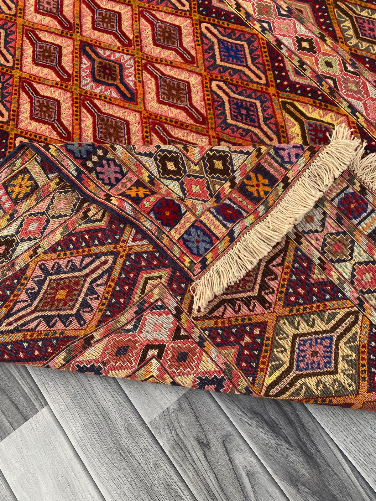 Handmade Afghan Fine Quality Meshwani Rug-#KAS 972