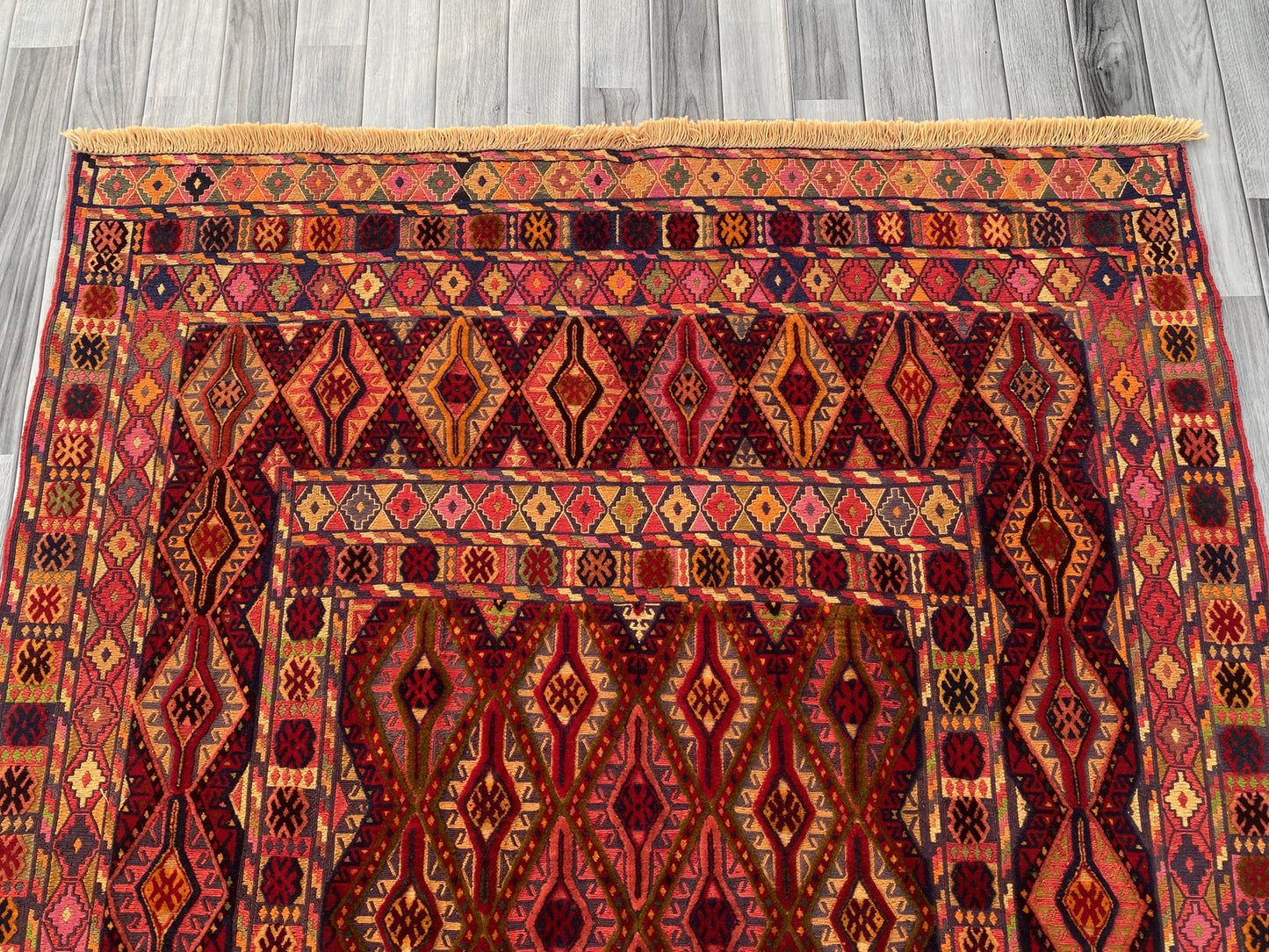 Handmade Afghan Meshwani Rug 191 CM x 148 CM #KAS 973