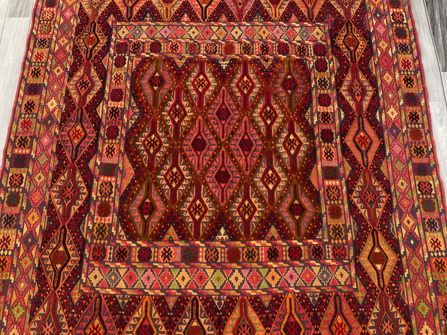 Handmade Afghan Meshwani Rug 191 CM x 148 CM #KAS 973