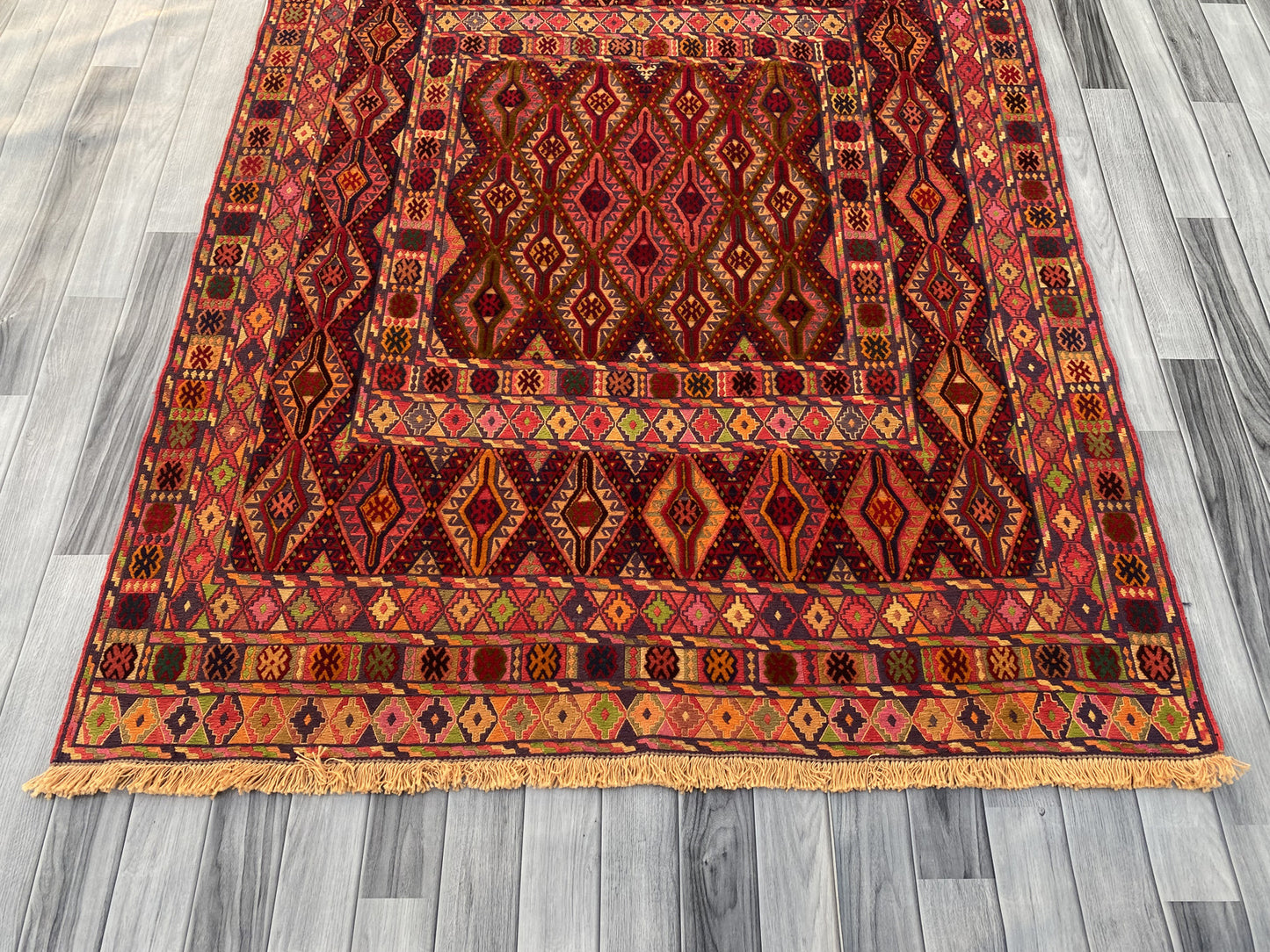 Handmade Afghan Meshwani Rug 191 CM x 148 CM #KAS 973