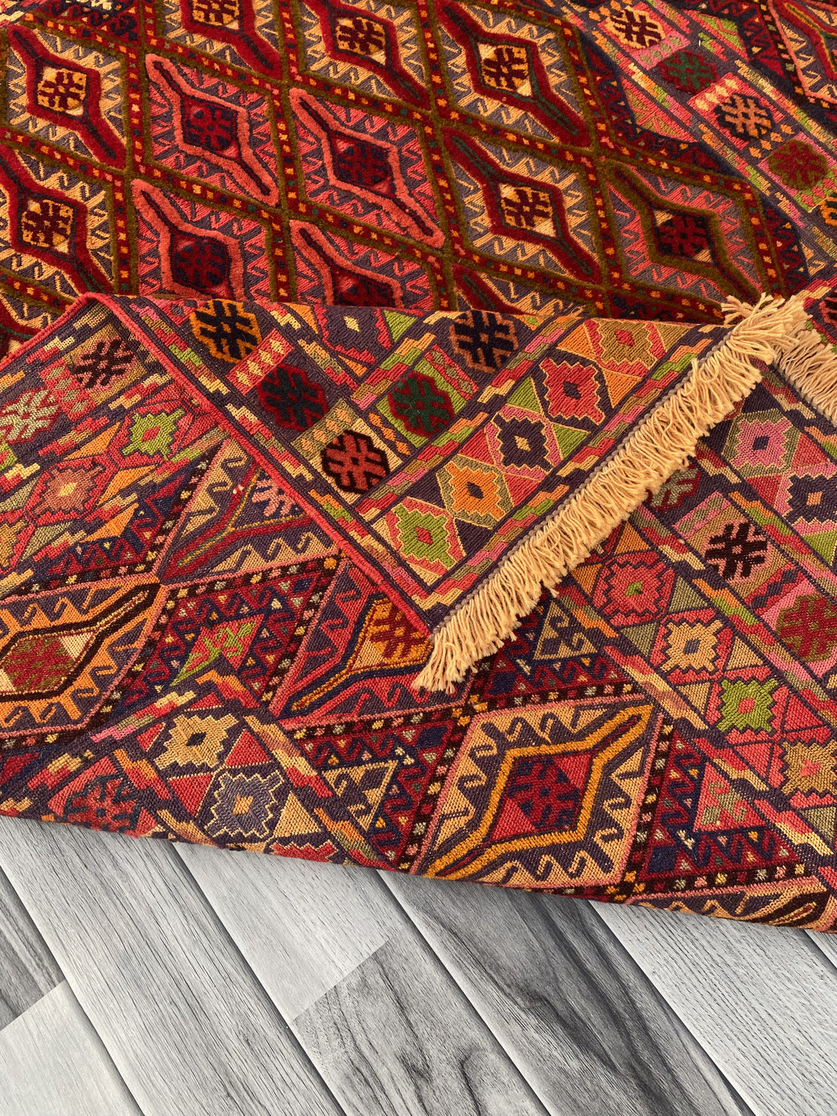Handmade Afghan Meshwani Rug 191 CM x 148 CM #KAS 973