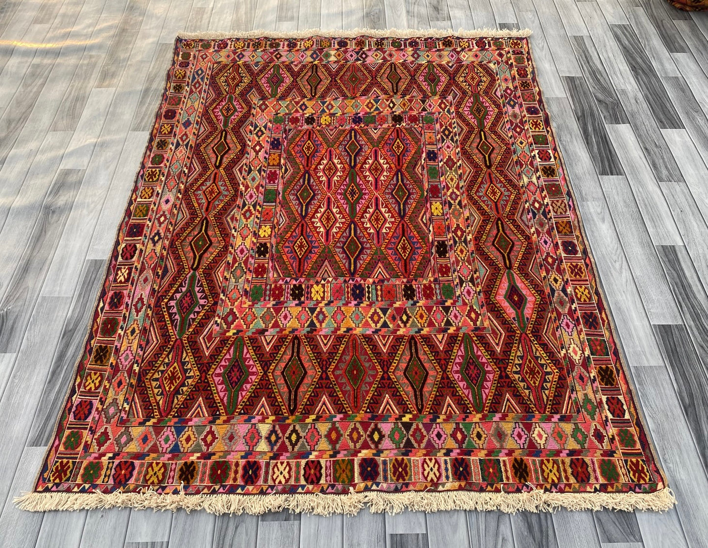 Handmade Fine Quality Meshwani Rug 200 CM x 150 CM KAS # 975