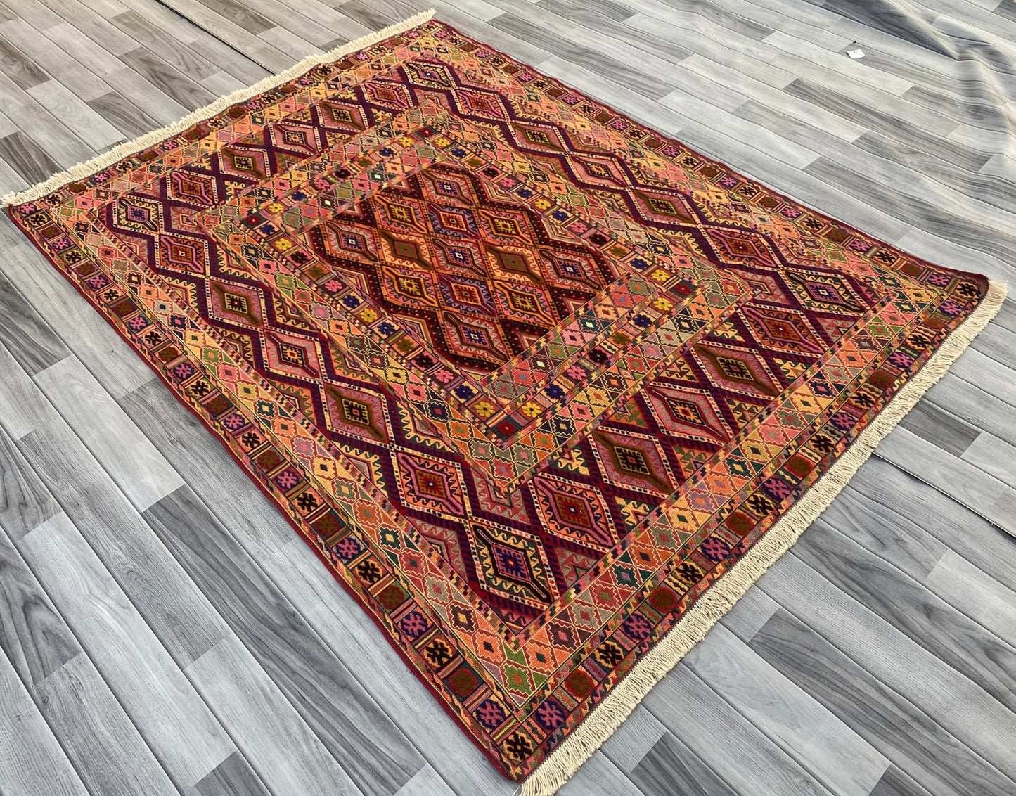 Handmade Fine Quality Meshwani Rug 191 CM x 145 CM KAS # 978