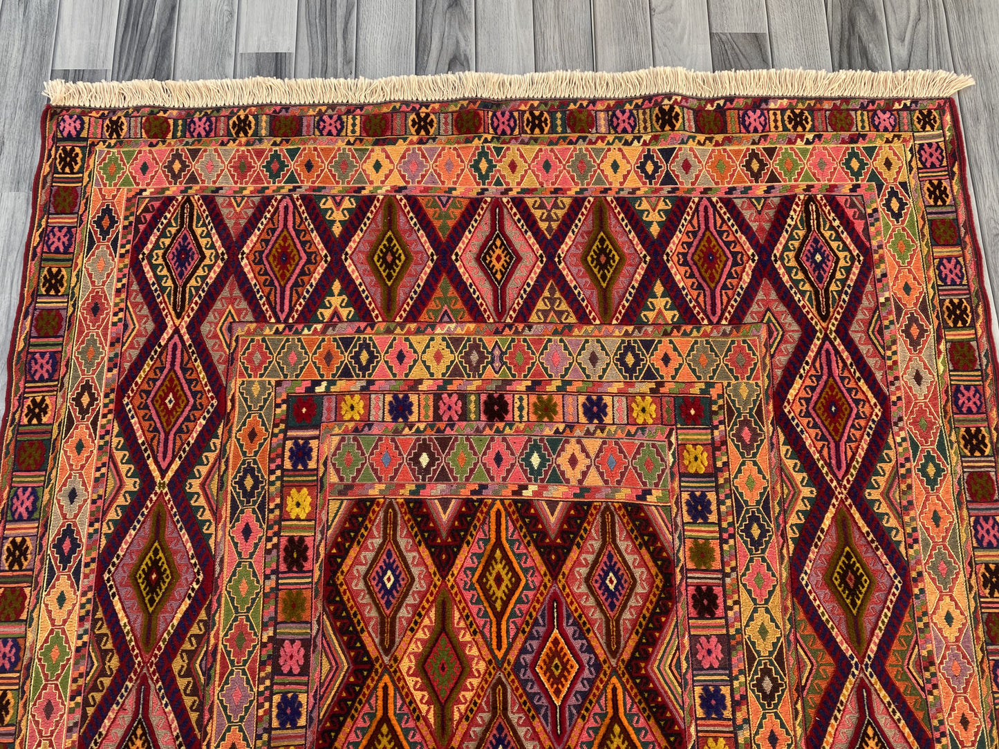 Handmade Fine Quality Meshwani Rug 191 CM x 145 CM KAS # 978