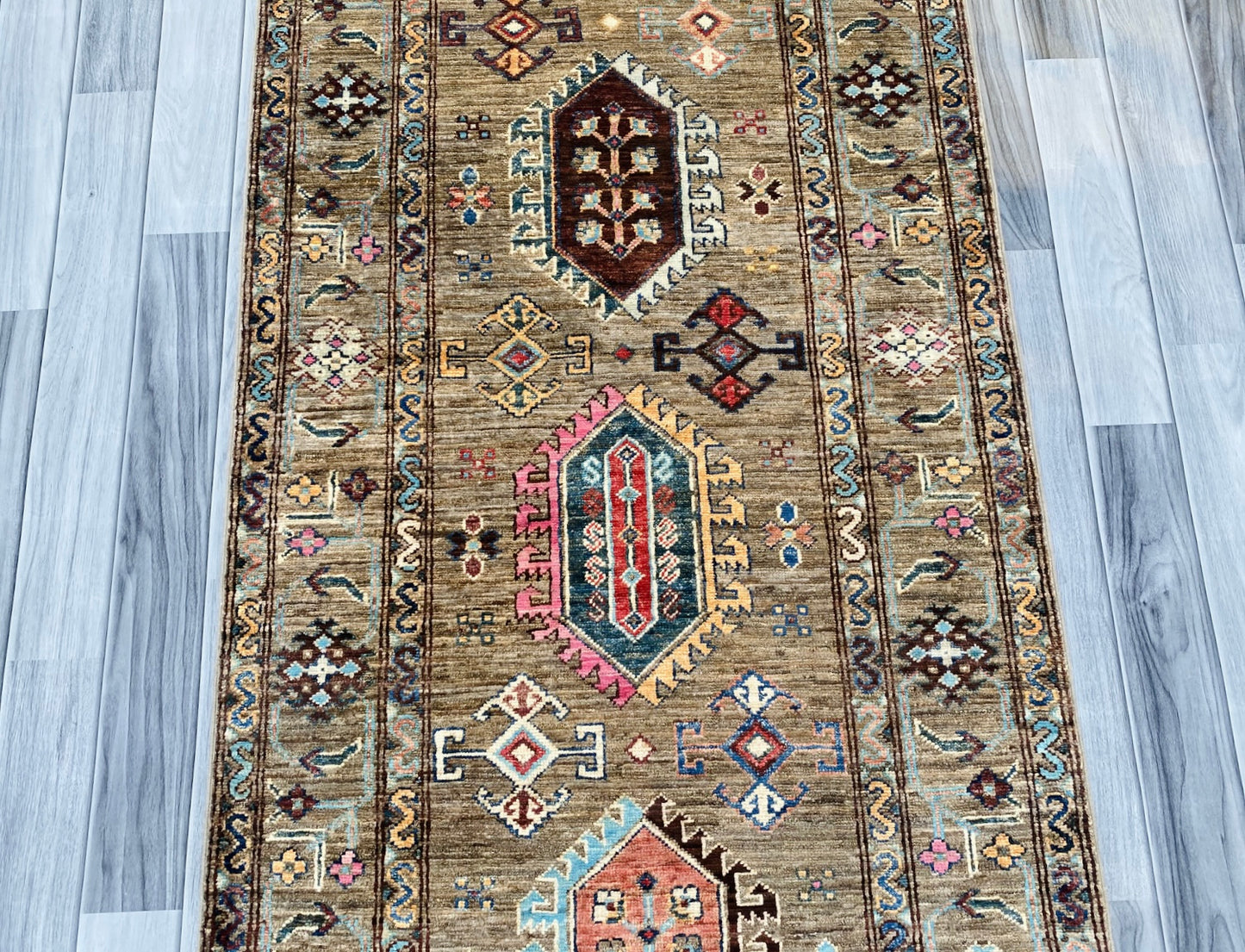 Handmade Chobi Hallway Runner Rug(300CM x 85CM) SS#86