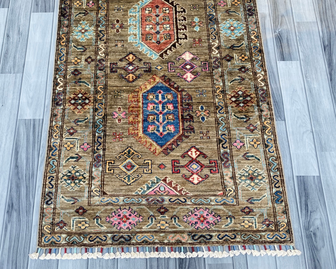 Handmade Chobi Hallway Runner Rug(300CM x 85CM) SS#86