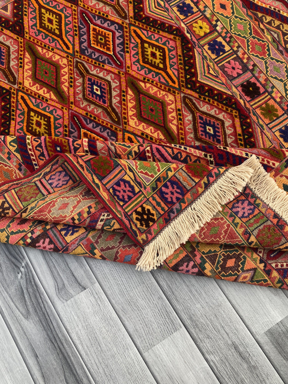 Handmade Fine Quality Meshwani Rug 191 CM x 145 CM KAS # 978