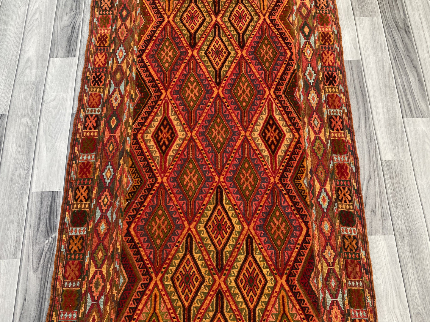 Handmade Fine Quality Meshwani Runner Rug 180 CM x 90 CM KAS # 969