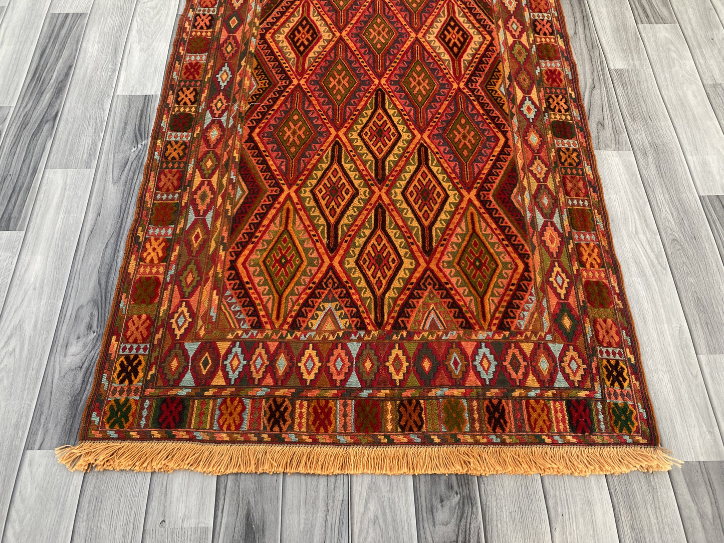 Handmade Fine Quality Meshwani Runner Rug 180 CM x 90 CM KAS # 969