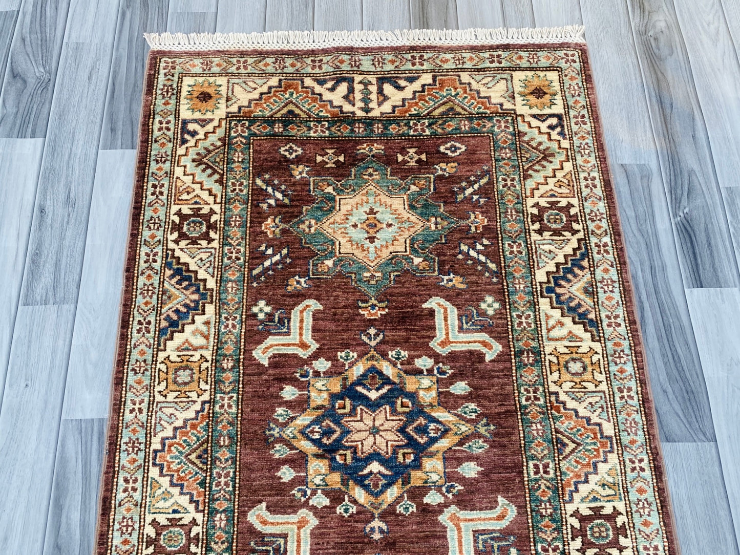 Handmade Chobi Hallway Runner Rug(263CM x 85CM) SS#87