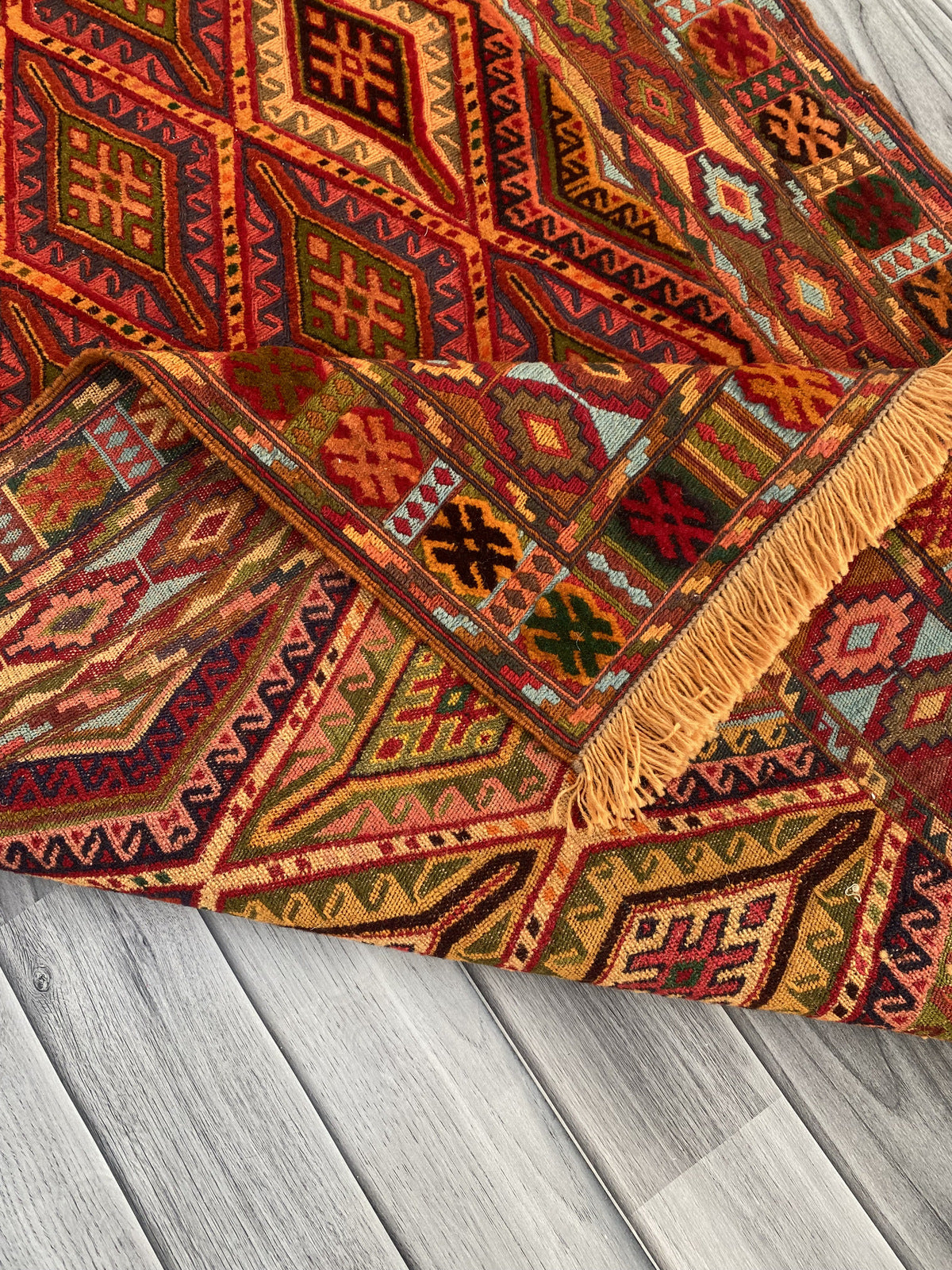 Handmade Fine Quality Meshwani Runner Rug 180 CM x 90 CM KAS # 969