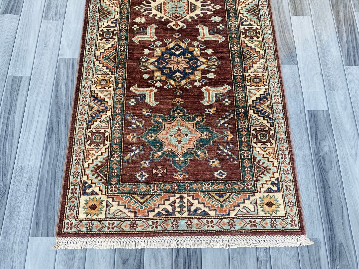 Handmade Chobi Hallway Runner Rug(263CM x 85CM) SS#87