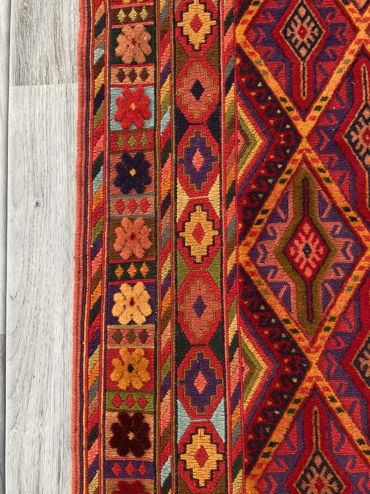 Handmade Fine Quality Meshwani Runner Rug 195 CM x 80 CM KAS # 970