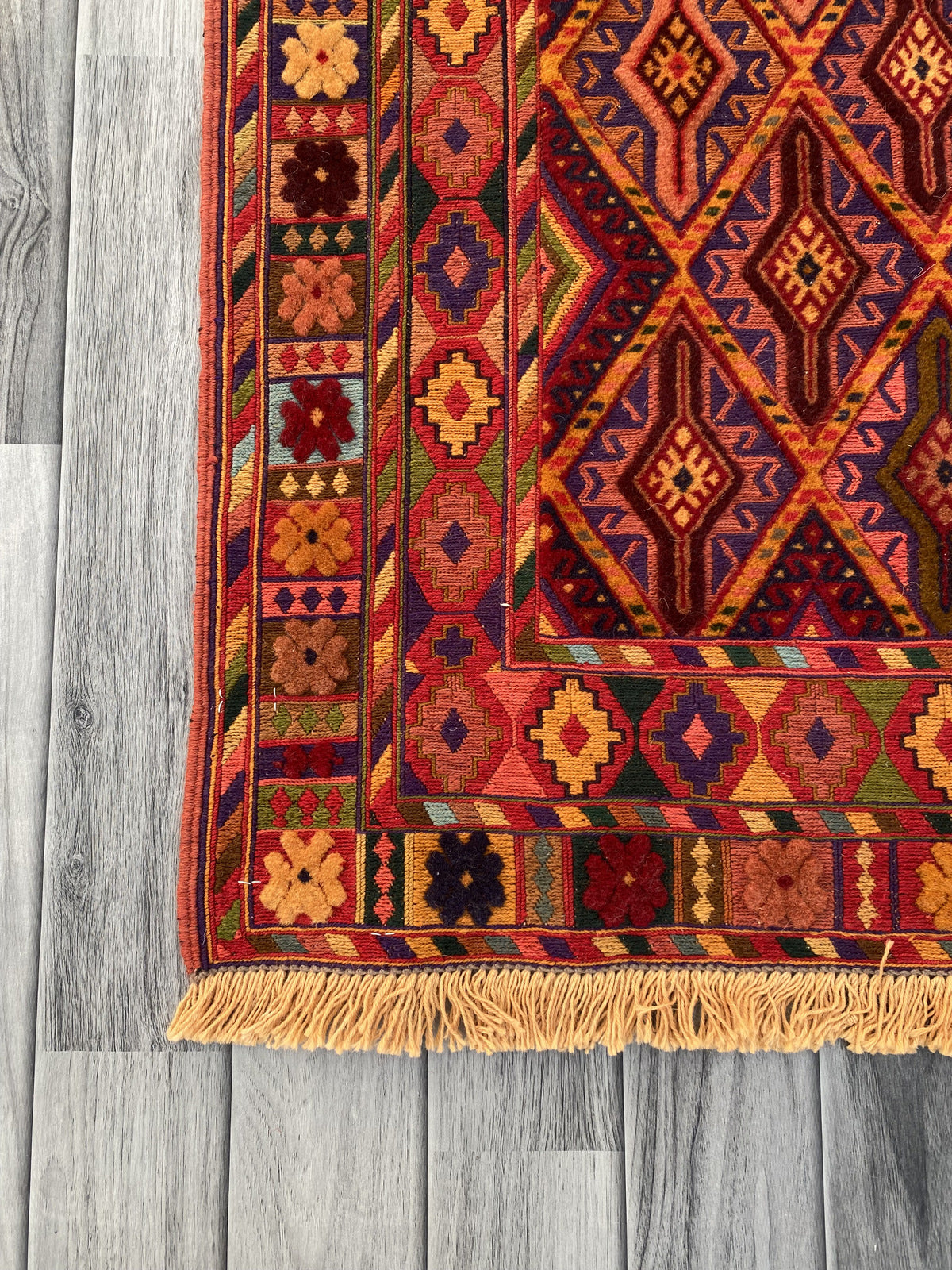 Handmade Fine Quality Meshwani Runner Rug 195 CM x 80 CM KAS # 970