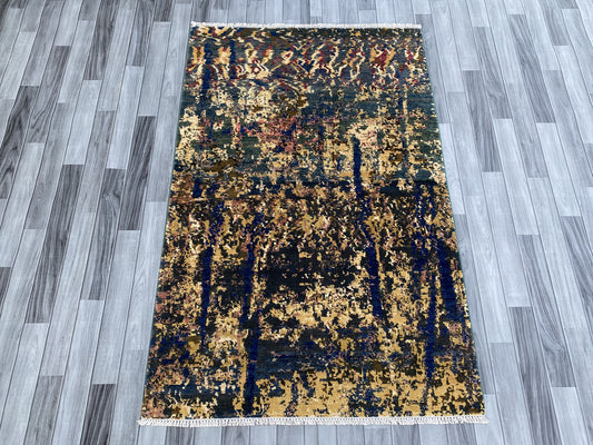 Hand Knotted Modern Wool Rug | 188 CM x 129 CM KS#498