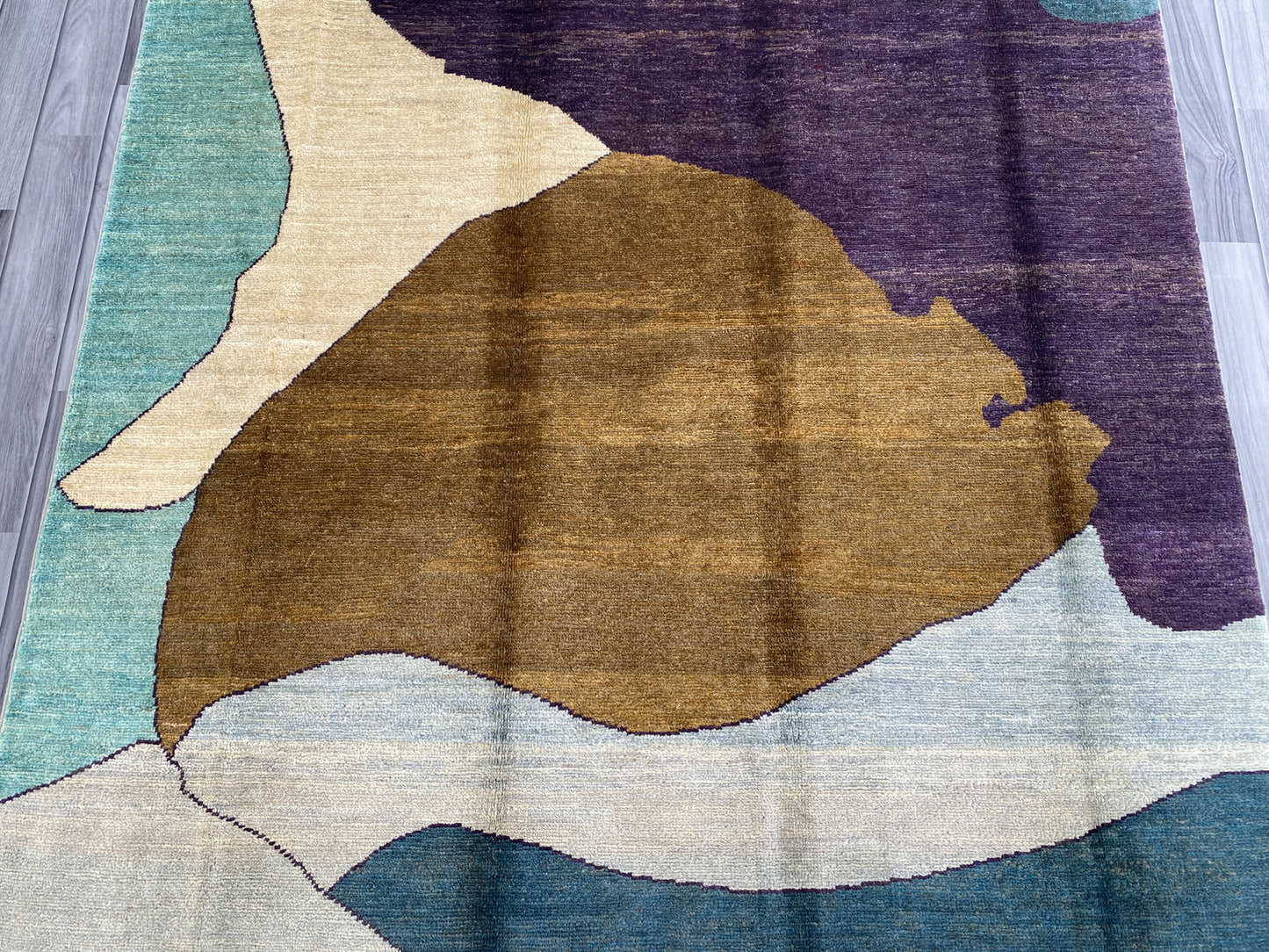Hand Knotted Modern Wool Rug | 196 CM x 148 CM KS#450