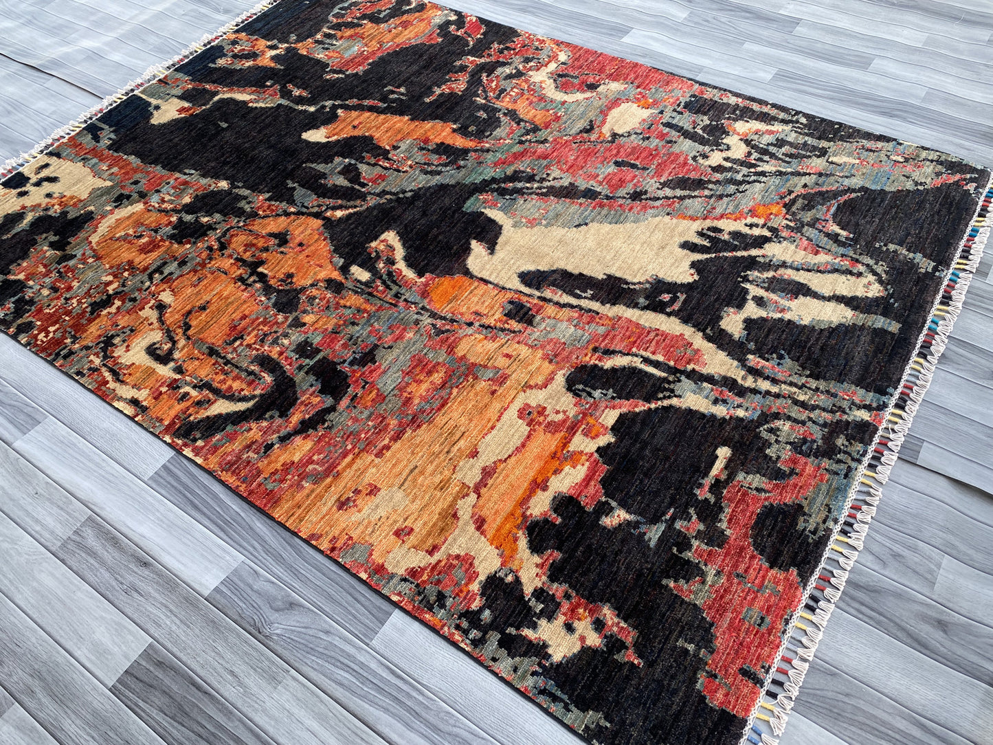 Hand Knotted Modern Wool Rug | 229 CM x 173 CM SK#455