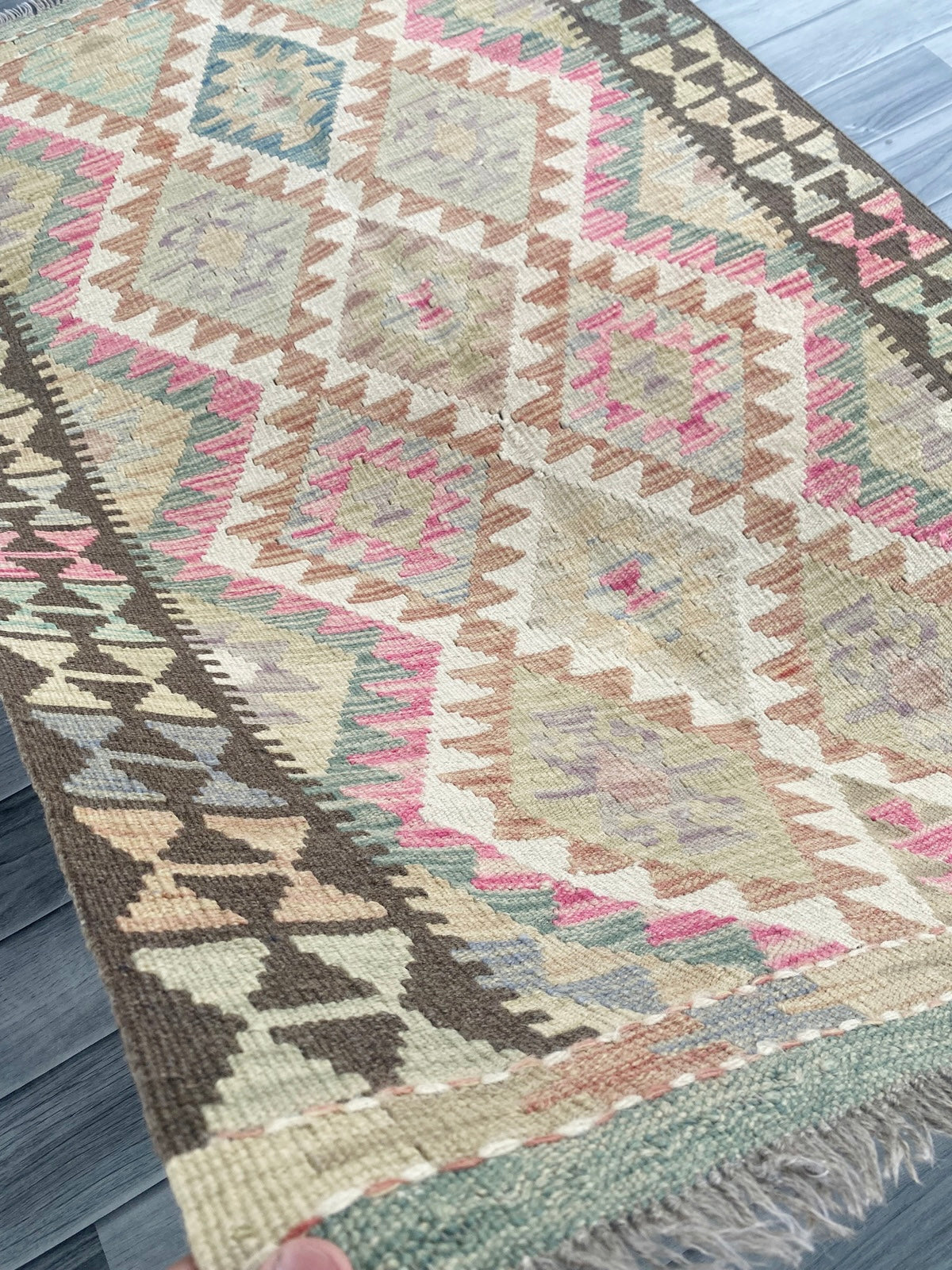 Handmade Afghan Chobi Kilim Rug 145 CM x 96 CM ( SS # 106 )