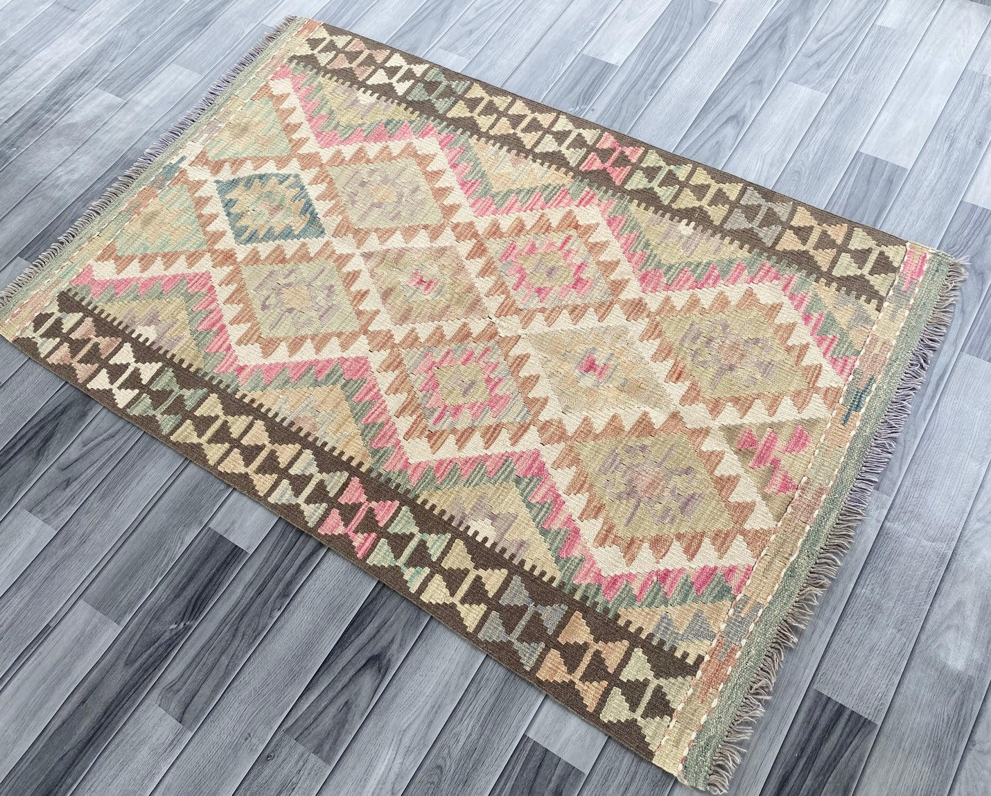 Handmade Afghan Chobi Kilim Rug 145 CM x 96 CM ( SS # 106 )