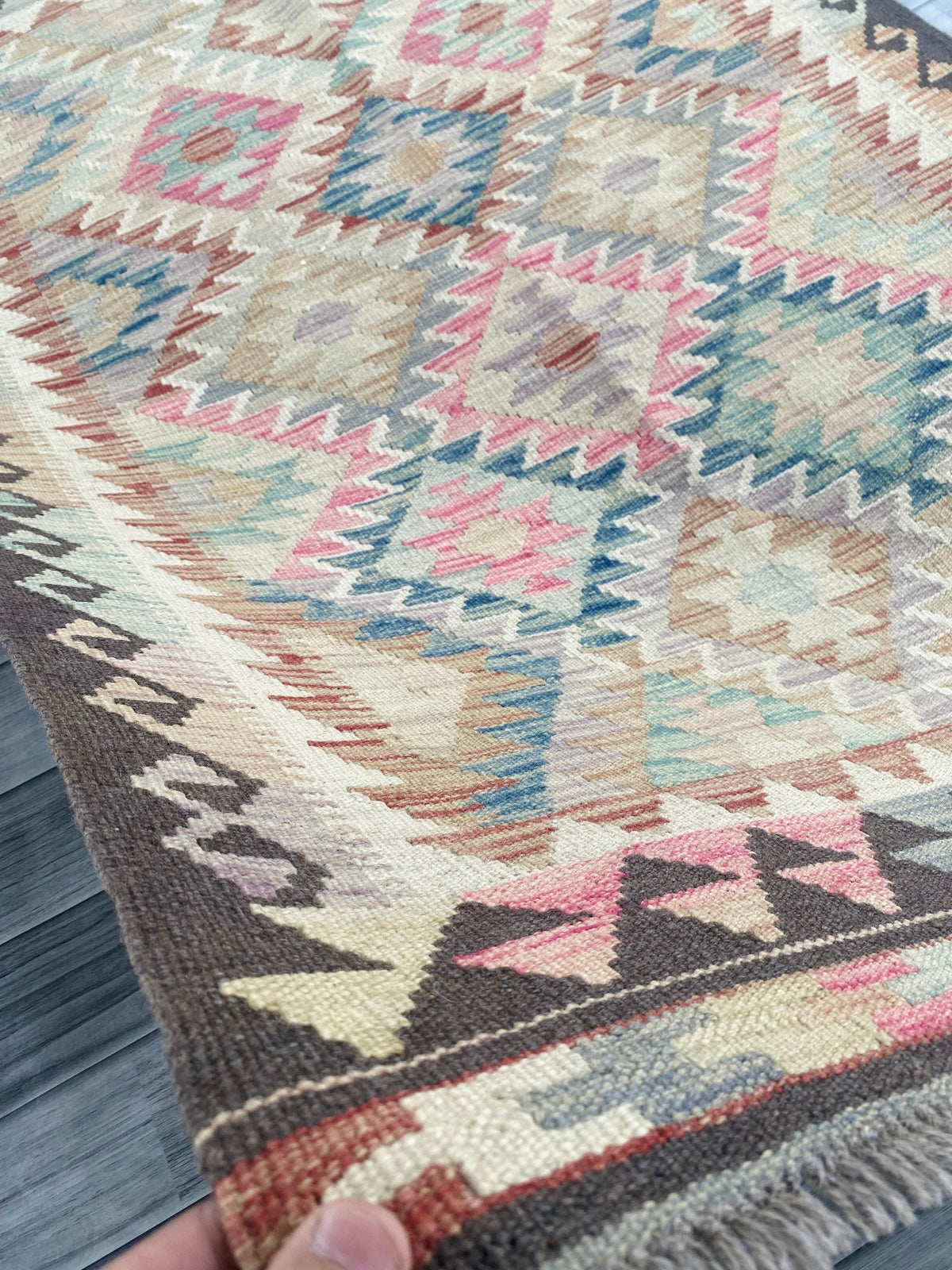 Handmade Afghan Chobi Kilim Rug 151 CM x 100 CM ( SS # 105 )