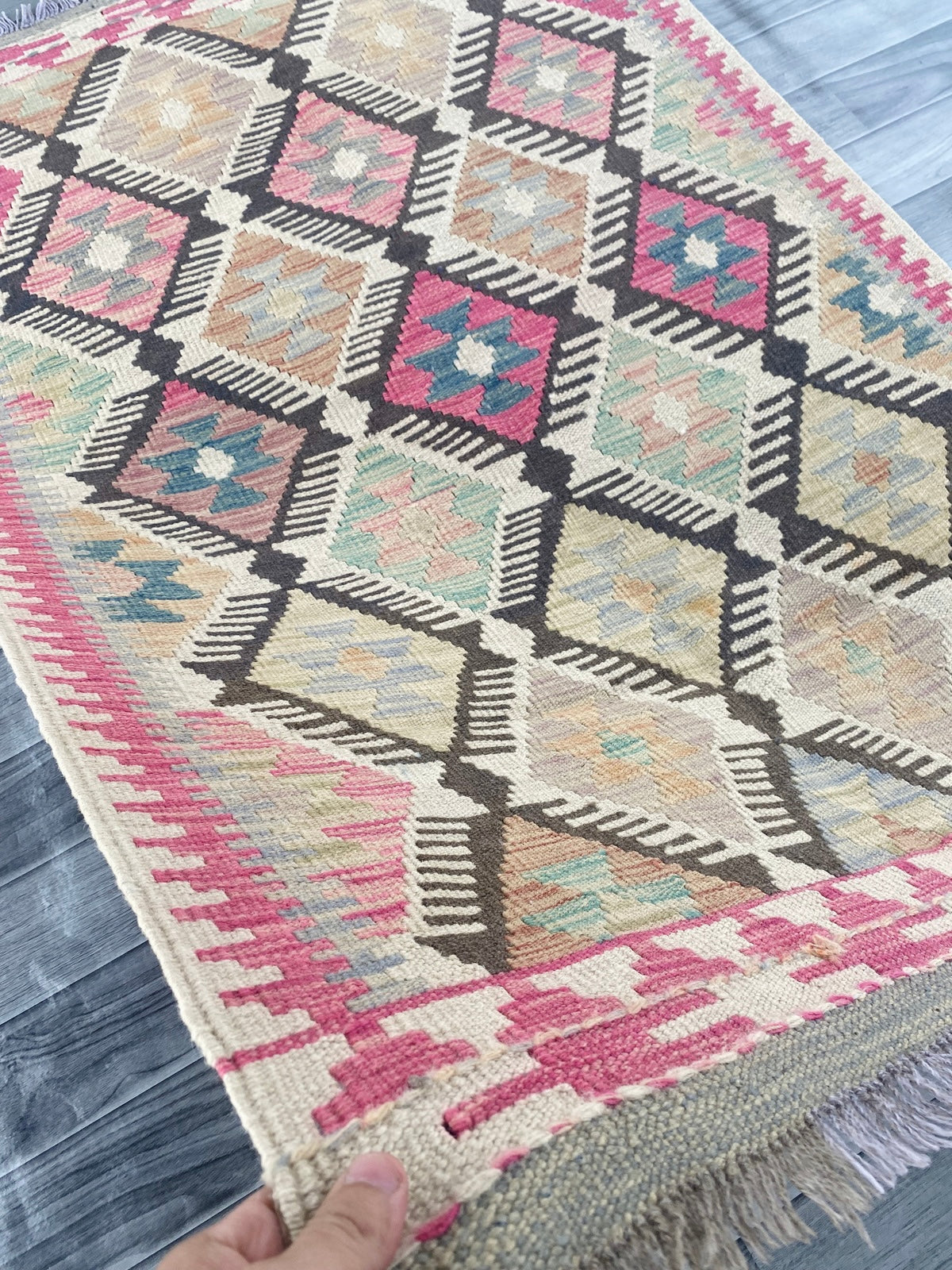 Handmade Afghan Chobi Kilim Rug 146 CM x 95 CM ( SS # 104 )