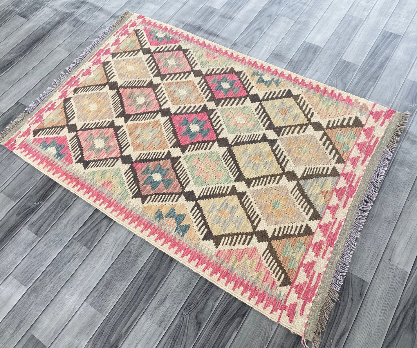 Handmade Afghan Chobi Kilim Rug 146 CM x 95 CM ( SS # 104 )