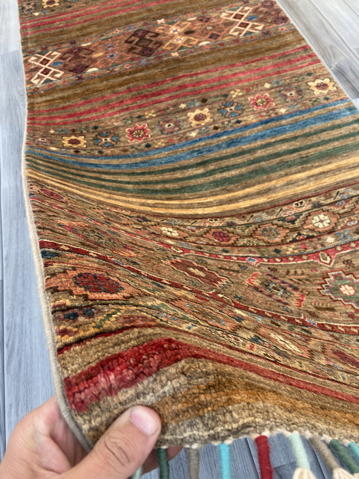 Hand Knotted Chobi Hallway Runner Rug | 251 CM x 83 CM SK#987