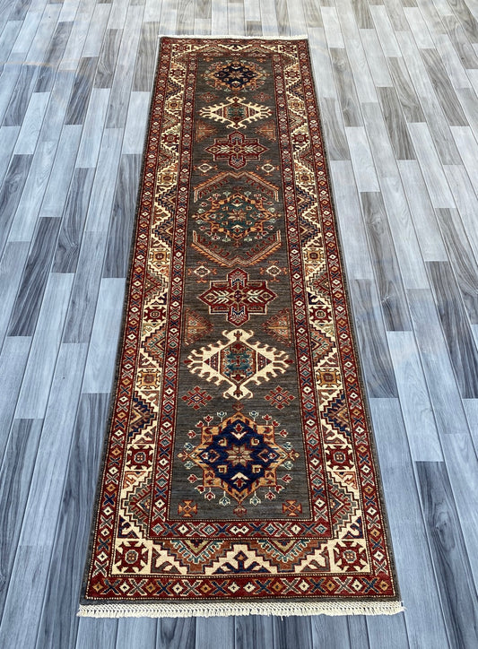 Hand Knotted Chobi Hallway Runner Rug | 282 CM x 81 CM SK# 988
