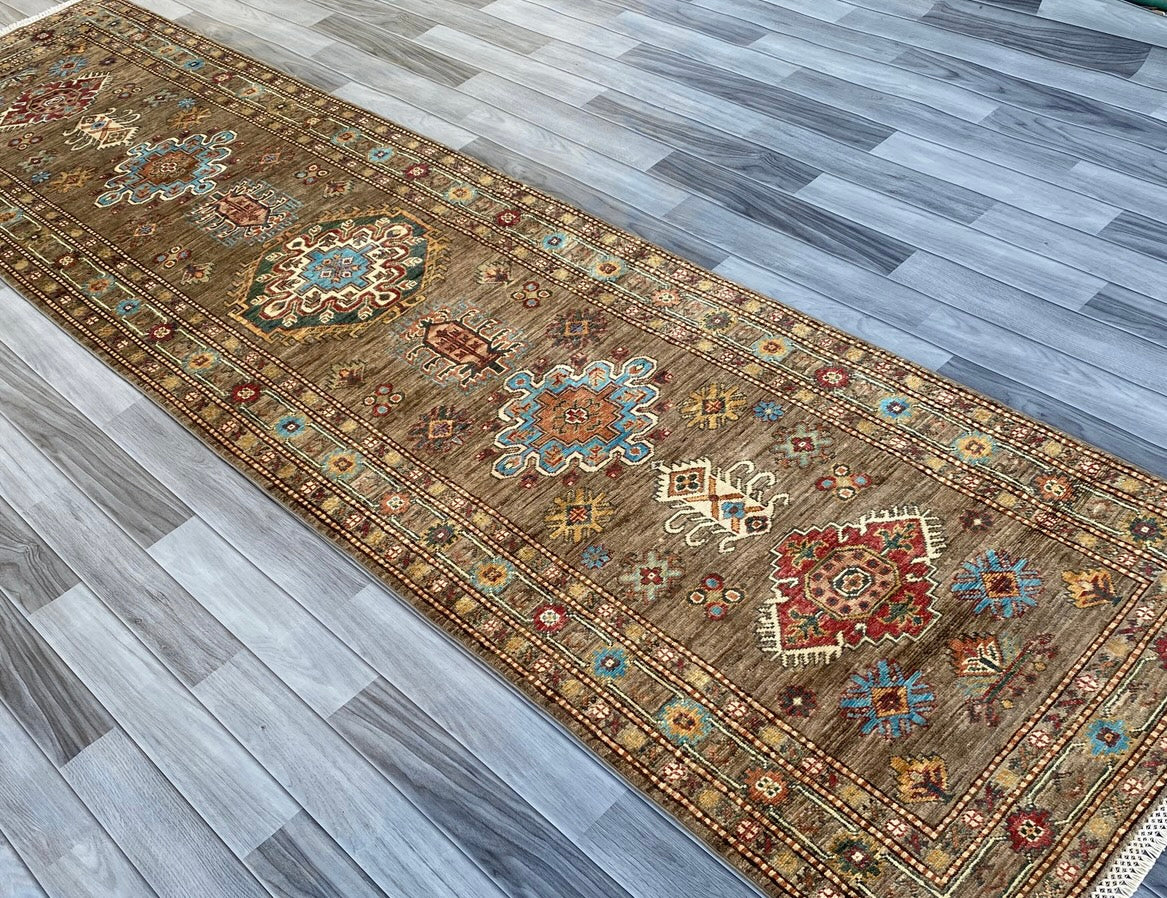 Hand Knotted Chobi Hallway Runner Rug | 335 CM x 85 CM SK# 990