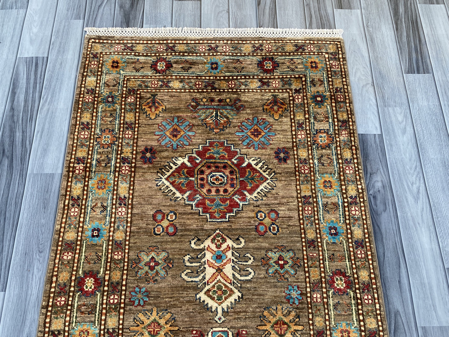 Hand Knotted Chobi Hallway Runner Rug | 335 CM x 85 CM SK# 990