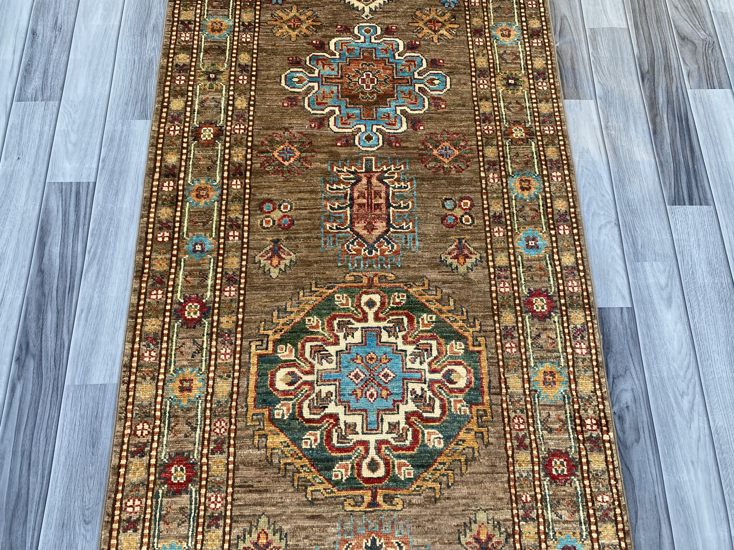 Hand Knotted Chobi Hallway Runner Rug | 335 CM x 85 CM SK# 990