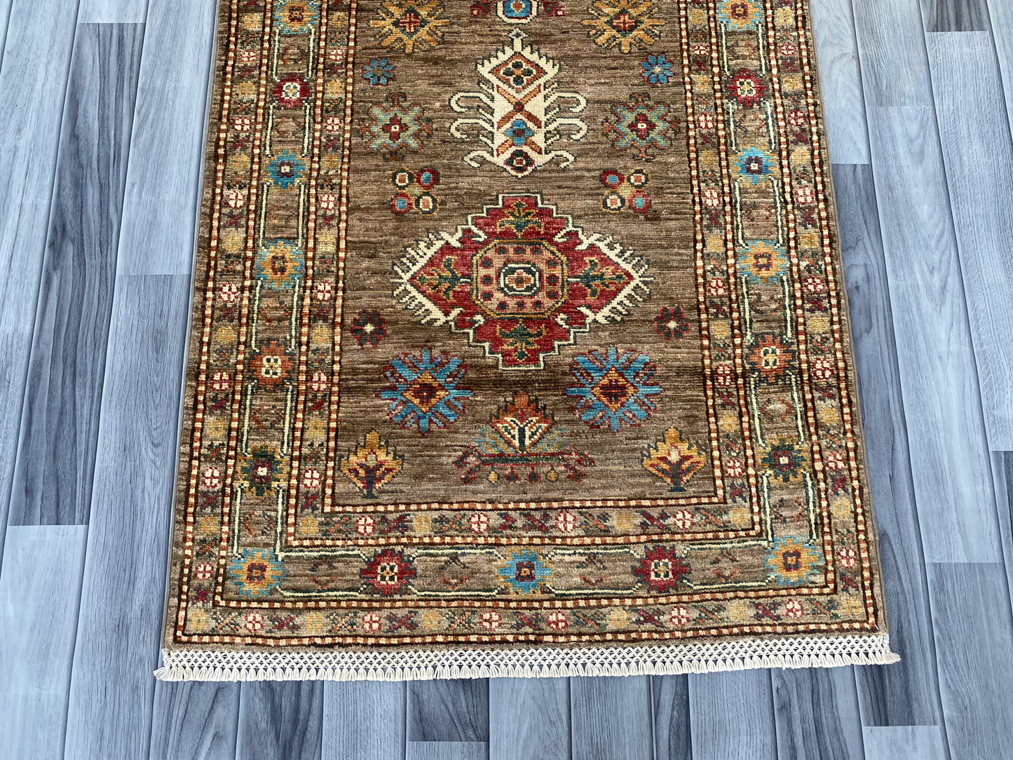 Hand Knotted Chobi Hallway Runner Rug | 335 CM x 85 CM SK# 990