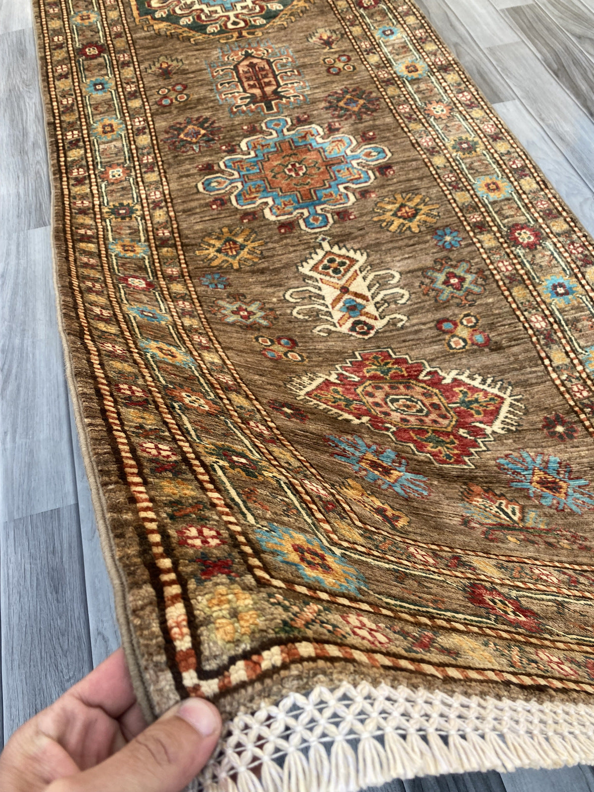 Hand Knotted Chobi Hallway Runner Rug | 335 CM x 85 CM SK# 990