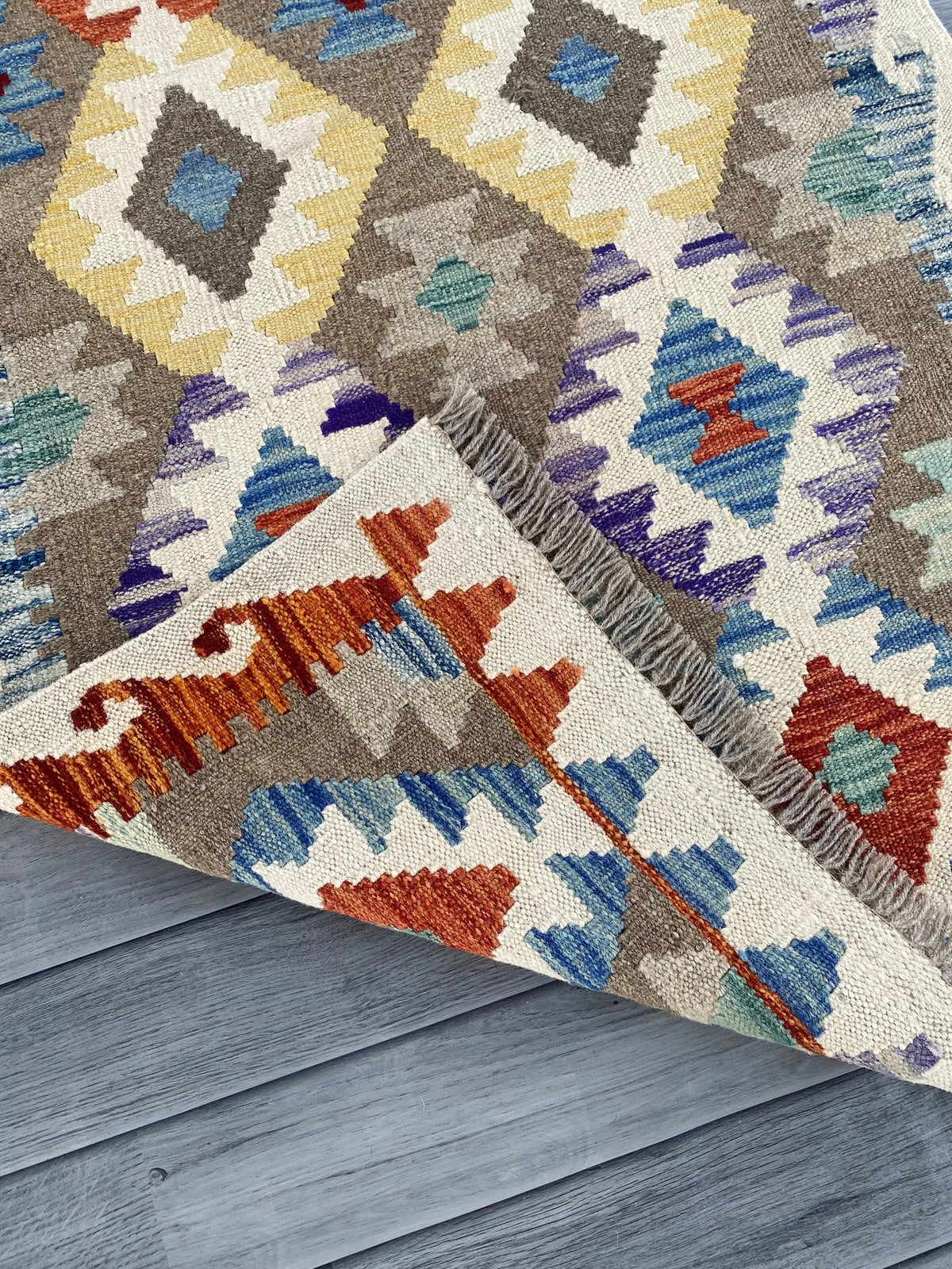 Handmade Afghan Chobi Kilim Hallway Runner Rug 289 CM x 78 CM ( SS # 183 )