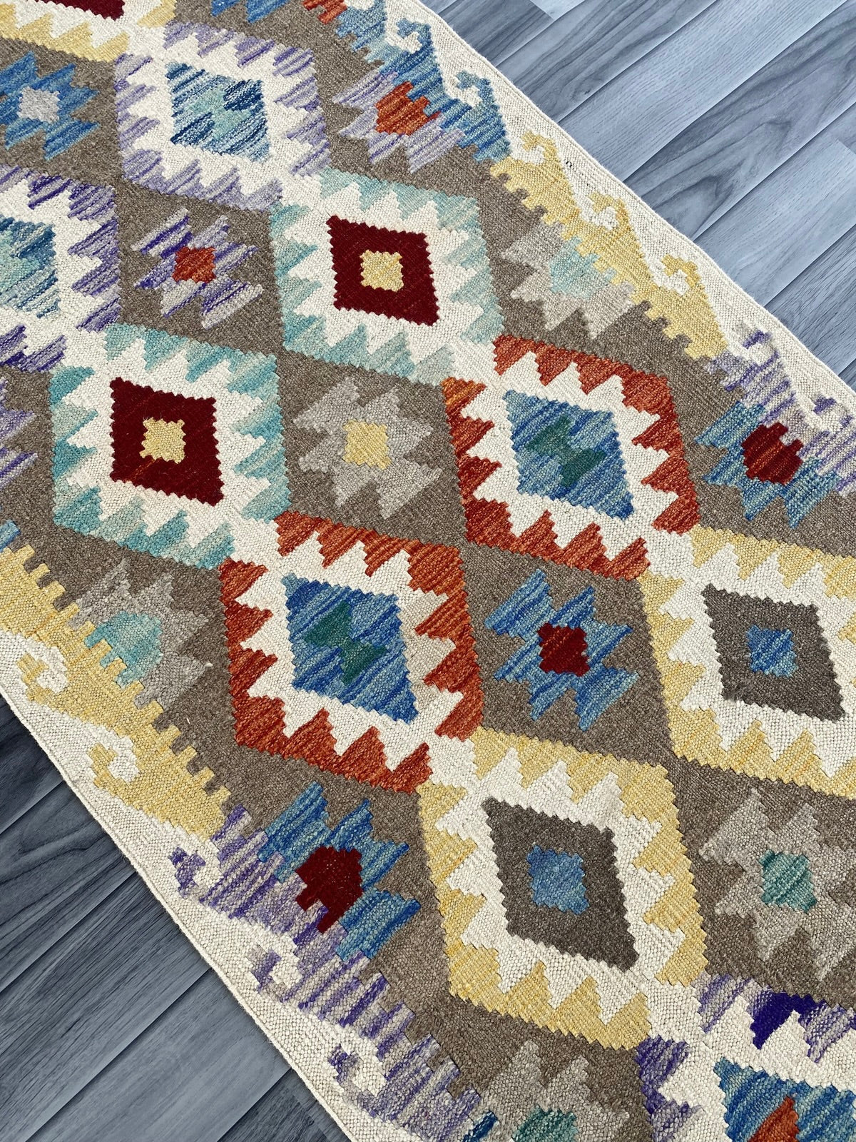 Handmade Afghan Chobi Kilim Hallway Runner Rug 289 CM x 78 CM ( SS # 183 )