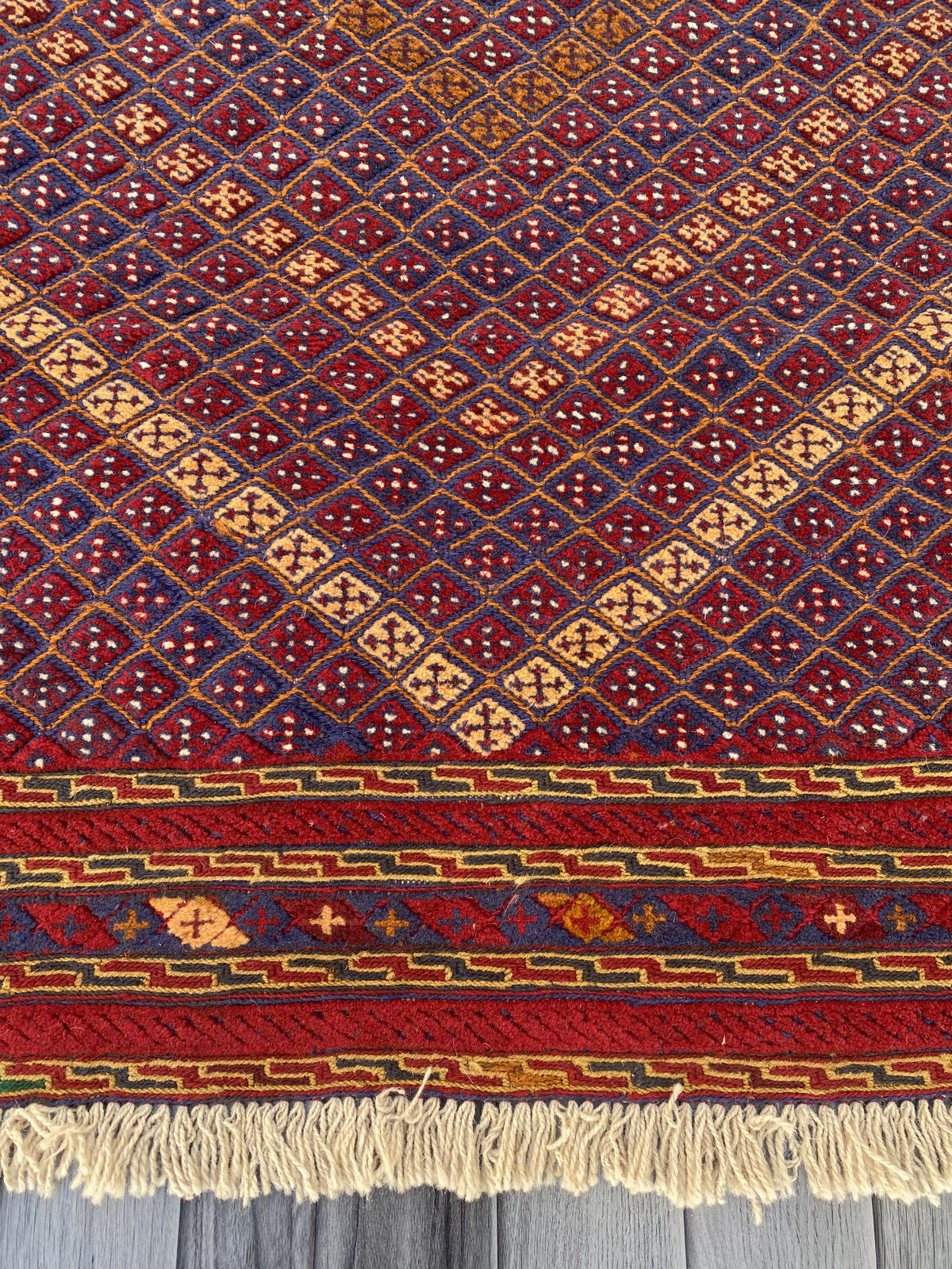 Handmade Afghan Tribal Meshwani Rug 190 CM x 160 CM KAS#999