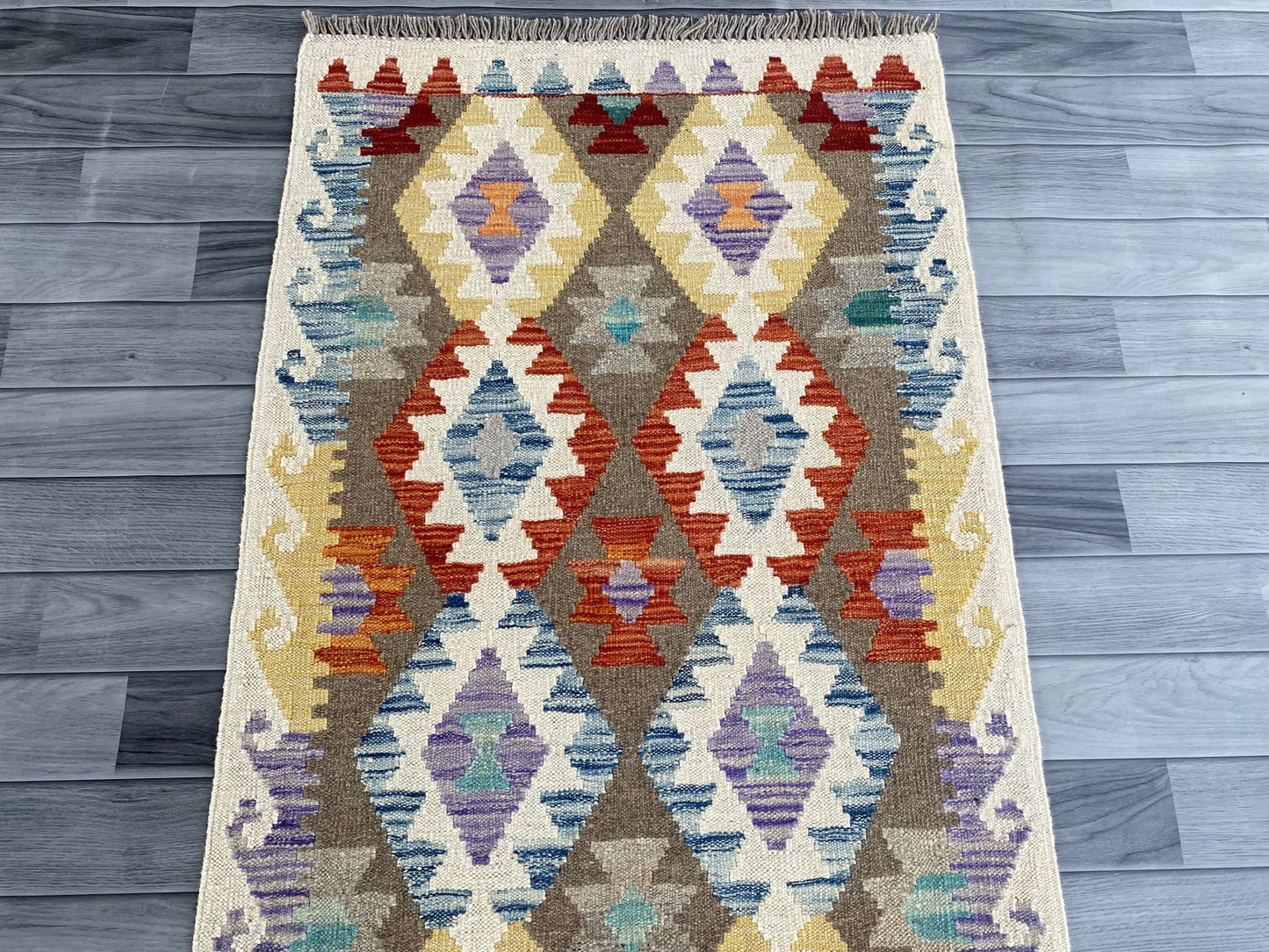 Handmade Afghan Chobi Kilim Hallway Runner Rug 289 CM x 78 CM ( SS # 183 )