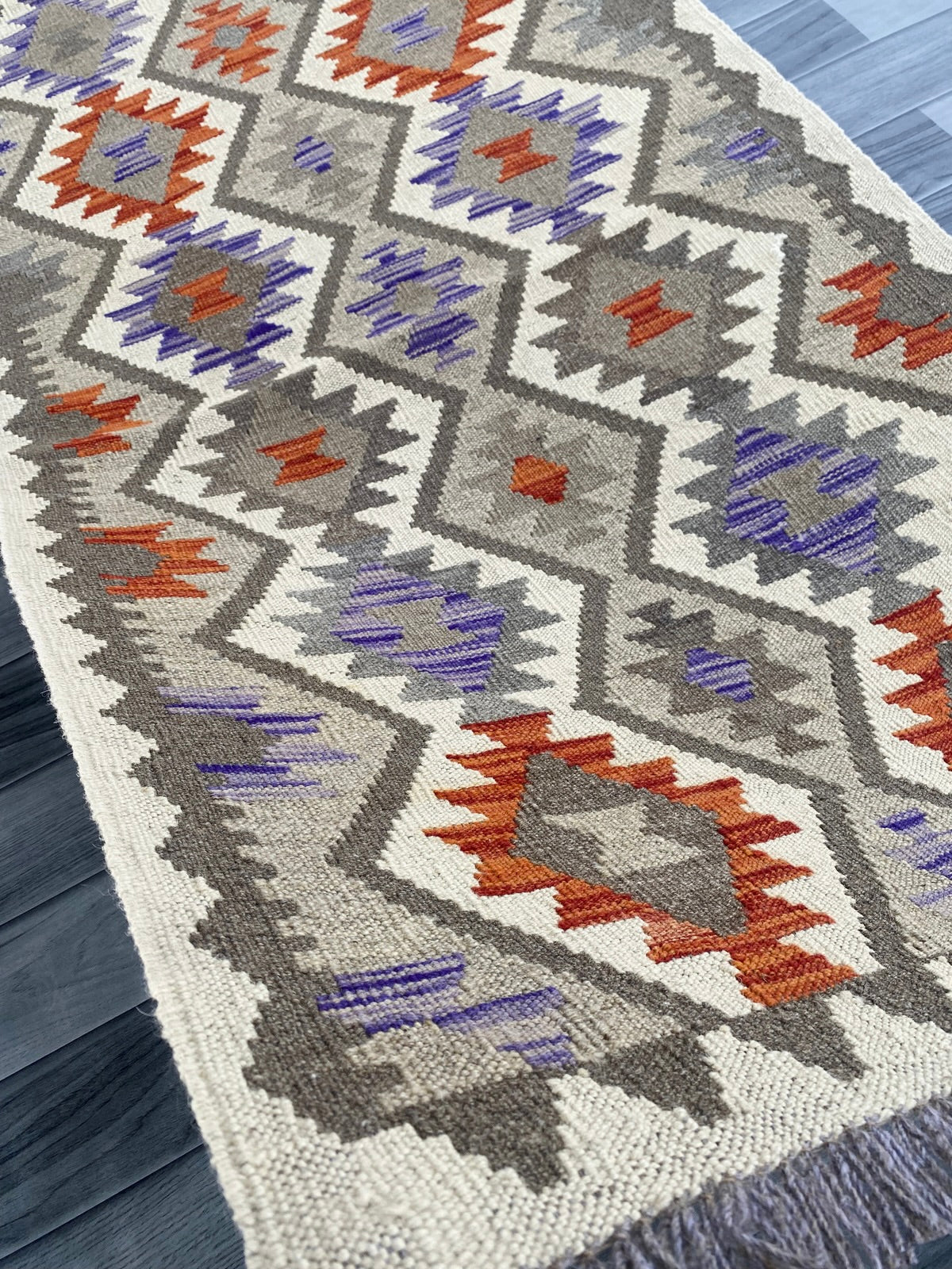 Handmade Afghan Chobi Kilim Hallway Runner Rug 293 CM x 85 CM ( SS # 182 )