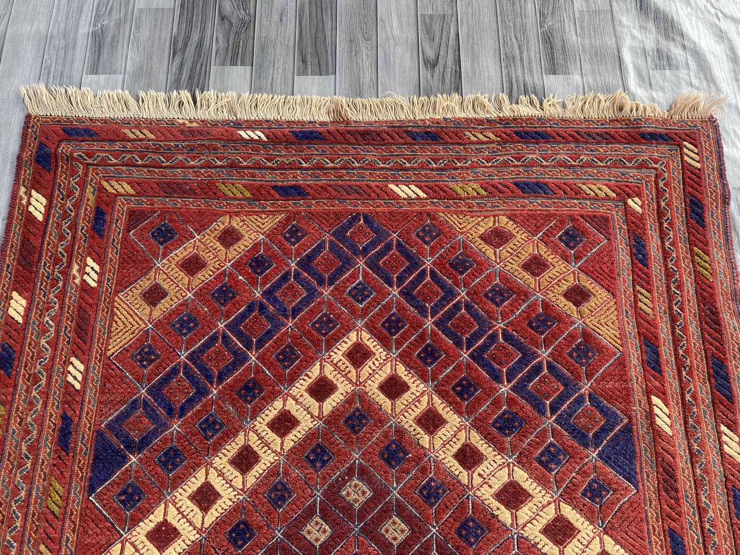 Handmade Afghan Tribal Meshwani Rug 200x158 cm KAS#773