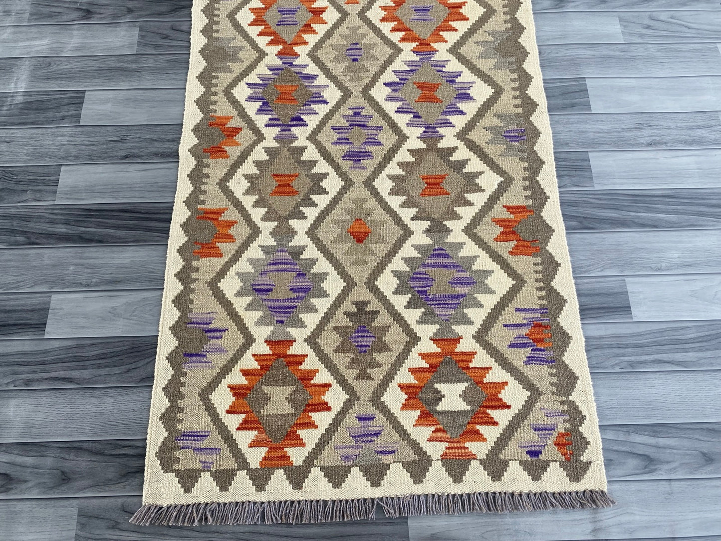 Handmade Afghan Chobi Kilim Hallway Runner Rug 293 CM x 85 CM ( SS # 182 )