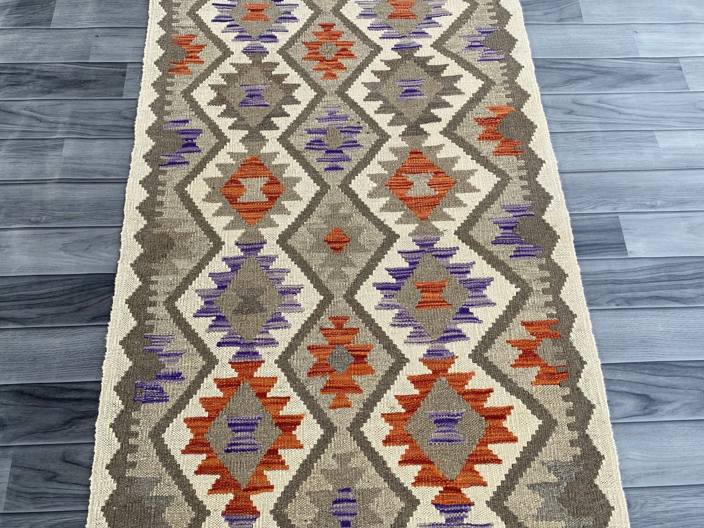 Handmade Afghan Chobi Kilim Hallway Runner Rug 293 CM x 85 CM ( SS # 182 )