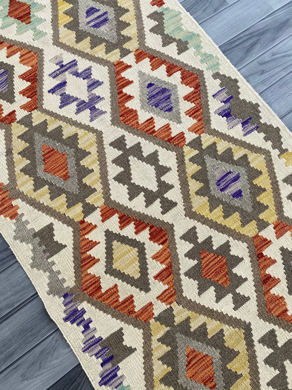 Handmade Afghan Chobi Kilim Hallway Runner Rug 301 CM x 81 CM ( SS # 181 )