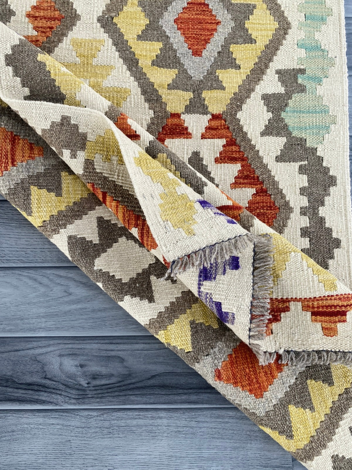Handmade Afghan Chobi Kilim Hallway Runner Rug 301 CM x 81 CM ( SS # 181 )